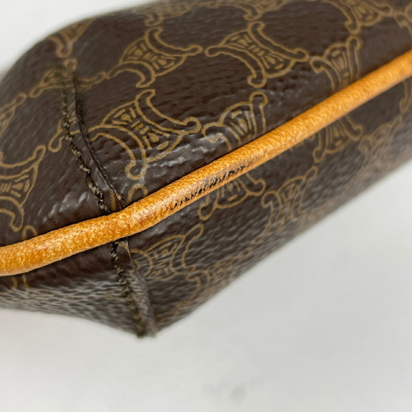 Celine Macadam Pattern Shoulder Canvas Shoulder Handbag Brown - Picture 2 of 7